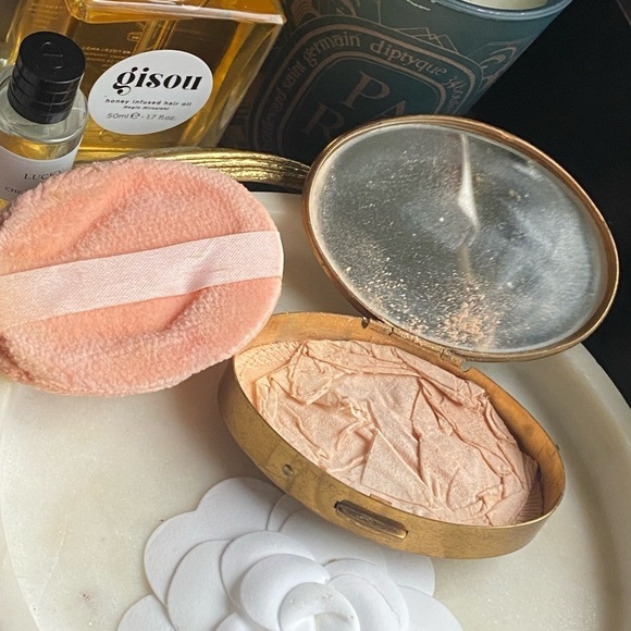 Mother of Pearl antique powder box WITH original powder inside - Picture 7 of 13